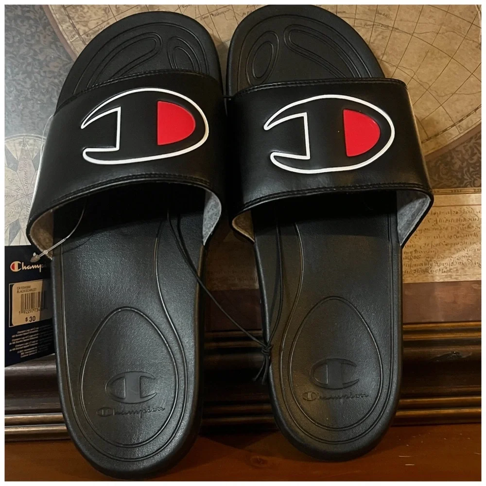 Champion • Men's Scarlet Black Slide Sandal